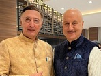 Anupam Kher and Anang Desai at the latter's son's wedding. Anupam Kher and Anang Desai at the latter's son's wedding.