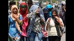 Gurugram, India - April. 29, 2022: Pedestrians of a hot summer afternoon in Gurugram, India, on Friday, April 29, 2022. (Photo by Vipin Kumar/ Hindustan Times) (Vipin Kumar/HT PHOTO) Gurugram, India - April. 29, 2022: Pedestrians of a hot summer afternoon in Gurugram, India, on Friday, April 29, 2022. (Photo by Vipin Kumar/ Hindustan Times) (Vipin Kumar/HT PHOTO)