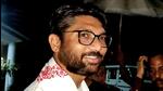 Gujarat MLA Jignesh Mevani after getting released from jail on bail in Assam’s Bongaigaon on Friday. (ANI PHOTO.)