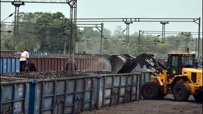 Piparwar, Apr 30 (ANI): Coal being loaded in good train amid a power crisis due to shortage of coal, at Rai Coal mines in Peeparwar on Friday. (ANI Photo) (Somnath Sen) Piparwar, Apr 30 (ANI): Coal being loaded in good train amid a power crisis due to shortage of coal, at Rai Coal mines in Peeparwar on Friday. (ANI Photo) (Somnath Sen)