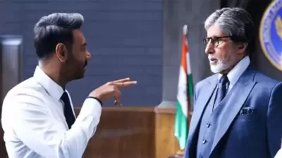 Ajay Devgn and Amitabh Bachchan on the sets of Runway 34. Ajay Devgn and Amitabh Bachchan on the sets of Runway 34.