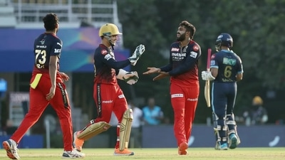 Hasaranga and Shahbaz then led RCB's fightback in the middle overs (BCCI) Hasaranga and Shahbaz then led RCB's fightback in the middle overs (BCCI)