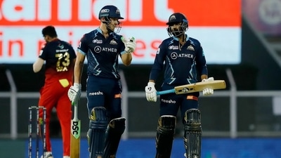 However, Miller and Tewatia put up an unbeaten 79 runs off 40 balls to lead GT to victory (BCCI) However, Miller and Tewatia put up an unbeaten 79 runs off 40 balls to lead GT to victory (BCCI)