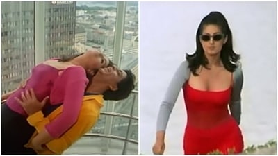 Twinkle Khanna and Shah Rukh Khan in Baadshah song Mohabbat Ho Gayee.