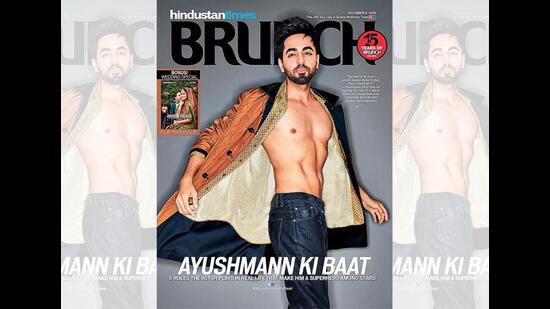 Ayushmann on the cover of HT Brunch in December 2019