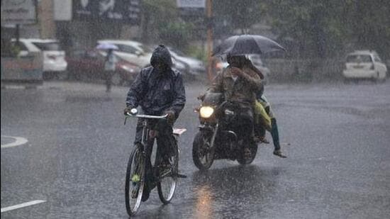 Goa has witnessed thunder showers almost every night for the month of April that were accompanied by gusts of wind that led to trees being uprooted resulting in snapped power lines as well as damage to property. (HT PHOTO.)