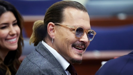 Johnny Depp in the courtroom at the Fairfax County Circuit Court on April 28, 2022. (AP)(AP)