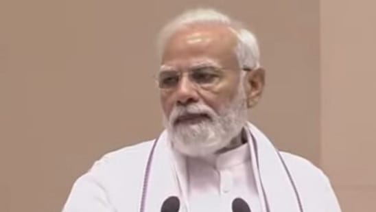 PM Modi addressed the key event in Delhi. (YouTube)&nbsp;