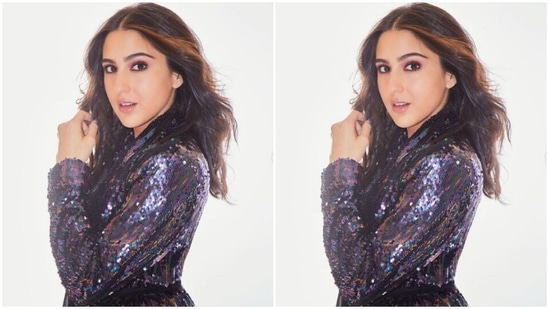 Styled by fashion stylist Tanya Ghavri, sara wore her tresses open in soft wavy curls with a middle part.(Instagram/@saraalikhan95)