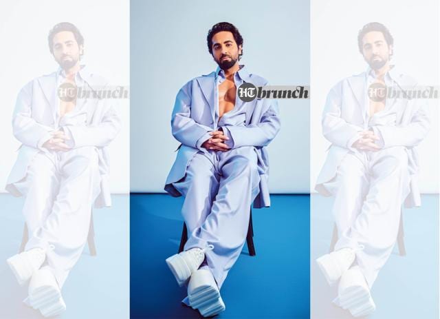 Ayushmann says that now the challenge is how to do things differently, maybe discover more genres for myself; Three-piece suit by Two Point Two by Anvita Sharma; Sneakers by Melissa (Kunal Gupta)