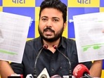 AAP's Durgesh Pathak addressed a press conference (Twitter/@AAPDelhi) AAP's Durgesh Pathak addressed a press conference (Twitter/@AAPDelhi)