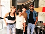 Hrithik Roshan and Sussanne Khan share a picture with sons Hrehaan and Hridaan from the latter's birthday celebrations. Hrithik Roshan and Sussanne Khan share a picture with sons Hrehaan and Hridaan from the latter's birthday celebrations.