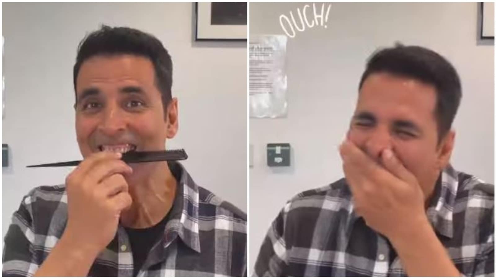 Akshay Xxx - Akshay Kumar hurts himself as he tries to play music with his teeth and a  comb | Bollywood - Hindustan Times