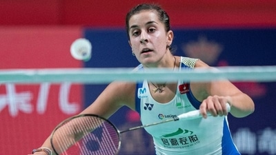 Spain's Carolina Marin in action. (via REUTERS)