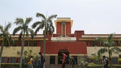 Hindu college shifted to its permanent E-shaped building above at North Campus in Delhi University. (Sanchit Khanna/ Hindustan Times) Hindu college shifted to its permanent E-shaped building above at North Campus in Delhi University. (Sanchit Khanna/ Hindustan Times)