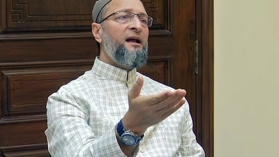 AIMIM chief Asaduddin Owaisi speaks during a press conference, in Hyderabad on Monday. (File photo) (ANI) AIMIM chief Asaduddin Owaisi speaks during a press conference, in Hyderabad on Monday. (File photo) (ANI)