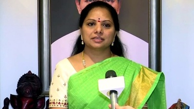 Telangana Rashtra Samithi (TRS) MLC Kalvakuntla Kavitha. (ANI ) Telangana Rashtra Samithi (TRS) MLC Kalvakuntla Kavitha. (ANI )