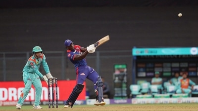 DC were briefly kept in the chase by Rovman Powell and Axar Patel. (IPL Twitter) DC were briefly kept in the chase by Rovman Powell and Axar Patel. (IPL Twitter)