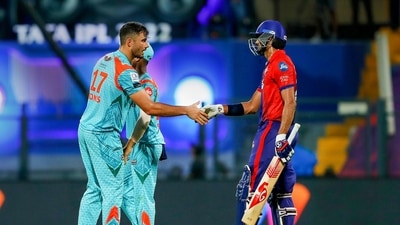 But it turned out to be too much for the DC tail and they lost by six runs. (PTI) But it turned out to be too much for the DC tail and they lost by six runs. (PTI)
