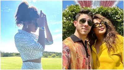 Priyanka Chopra and Nick Jonas spent their day golfing in Arizona.