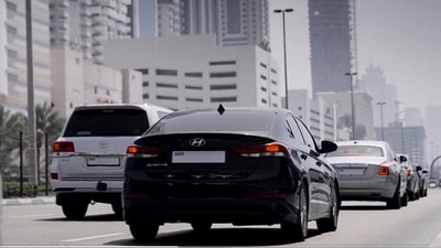 Vehicles sporting empty number plates were spotted across the roads of Dubai. (Reuters video) Vehicles sporting empty number plates were spotted across the roads of Dubai. (Reuters video)