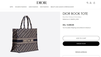 The Christian Dior bag is worth <span class='webrupee'>₹</span>2,70,842 (13,000 UAE Dirhams). (shop-couture.dior.ae) The Christian Dior bag is worth <span class='webrupee'>₹</span>2,70,842 (13,000 UAE Dirhams). (shop-couture.dior.ae)