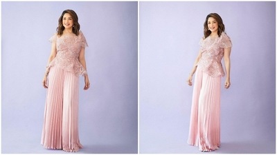Madhuri Dixit is like a fairy in disguise who quietly casts a spell on her fans and leaves them mesmerised with her beauty and elegance. In an earlier Instagram post, the Hum Aaoke Hain Kaun actor can be seen posing in a mesh top and pleated pants set by designer Tanieya Khanuja. (Instagram/@madhuridixitnene)