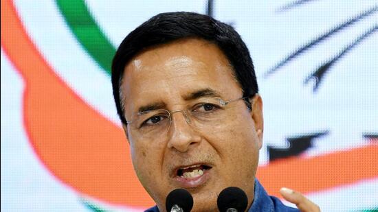 Congress leader Randeep Singh Surjewal during a media briefing said instead of enforcing the supply of 1,424 MW of contracted power from Adani Power Limited, the state government is supplying energy at the cost of public exchequer (ANI file photo)