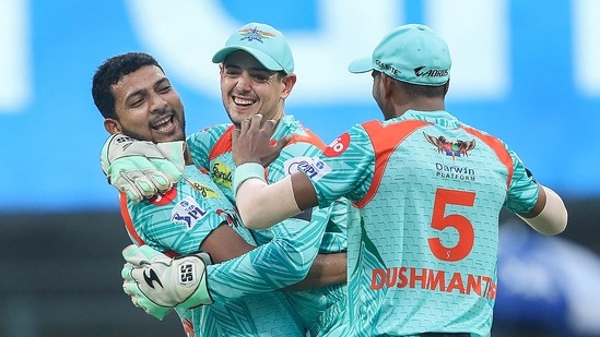 Mohsin Khan, however, put the breaks on DC's progress by dismissing Pant while Gowtham fell to Marsh. Mohsin went on to take three more wickets. (PTI)