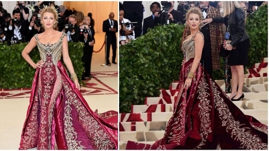 Blake Lively on the Met Gala red carpet(Instagram/@blakelively, metgalaofficial)