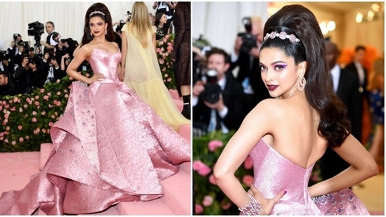 Deepika Padukone in a custom Zac Posen gown(Pinterest)