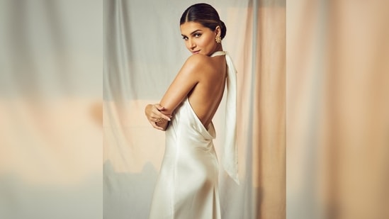 Tara Sutaria teamed her look with a pair of trendy clear strap stilettoes by Christian Louboutin and jewellery by Ruani Jewellery Collective.(Instagram/@tarasutaria)