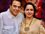 Dharmendra with wife Hema Malini. 