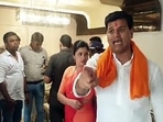 Mumbai's Khar Police arrested independent MP Navneet Rana and her MLA husband Ravi Rana from their residence on April 23, 2022. (ANI Photo) Mumbai's Khar Police arrested independent MP Navneet Rana and her MLA husband Ravi Rana from their residence on April 23, 2022. (ANI Photo)