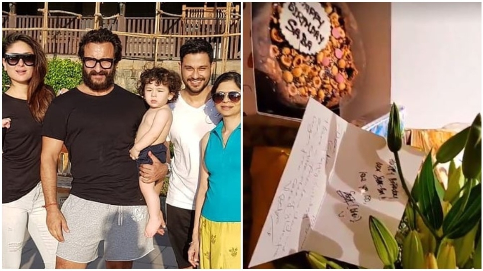 Kareena Kapoor and Saif Ali Khan send cake, hand-written note and flowers on Saba Ali Khan’s birthday. See pics