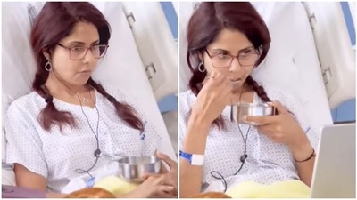 Chhavi Mittal shared a video of working from her hospital bed.