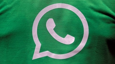 A logo of WhatsApp is pictured on a T-shirt. (REUTERS)