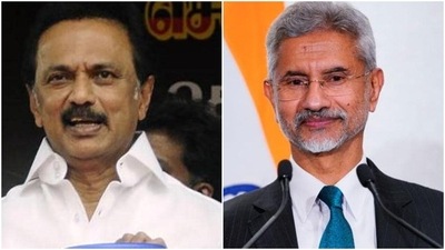 Tamil Nadu chief minister MK Stalin and union external affairs minister S Jaishankar.&nbsp;