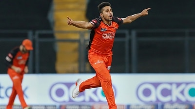 Umran Malik of the Sunrisers Hyderabad celebrates the wicket of Shubman Gill of Gujarat Titans (IPL) Umran Malik of the Sunrisers Hyderabad celebrates the wicket of Shubman Gill of Gujarat Titans (IPL)