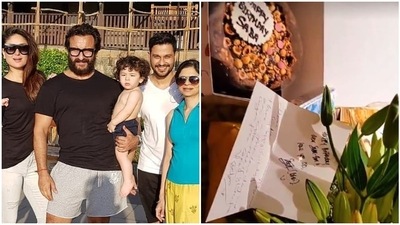 Kareena Kapoor and Saif Ali Khan sent cake, a handwritten note, flowers and gifts to Saba Ali Khan on her birthday.