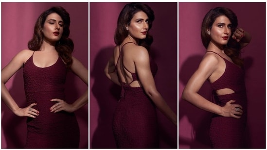 Fatima Sana Shaikh is gearing up for the release of her upcoming film Thar which is set to release on the OTT platform Netflix on May 6. When it comes to fashion, the actor's wardrobe includes a lot of streetwear and elegant fits. The actor recently attended a promotional event for Thar donning a Broadway-inspired maroon ruched cut-out dress.(Instagram/@fatimasanashaikh)