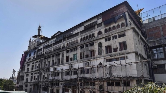 A view of the Tablighi Jamaat Alami Markaz Banglewali Masjid. (HT Archive)