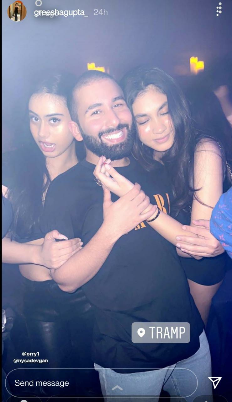 Nysa Devgan partying with her friends in pictures shared online.