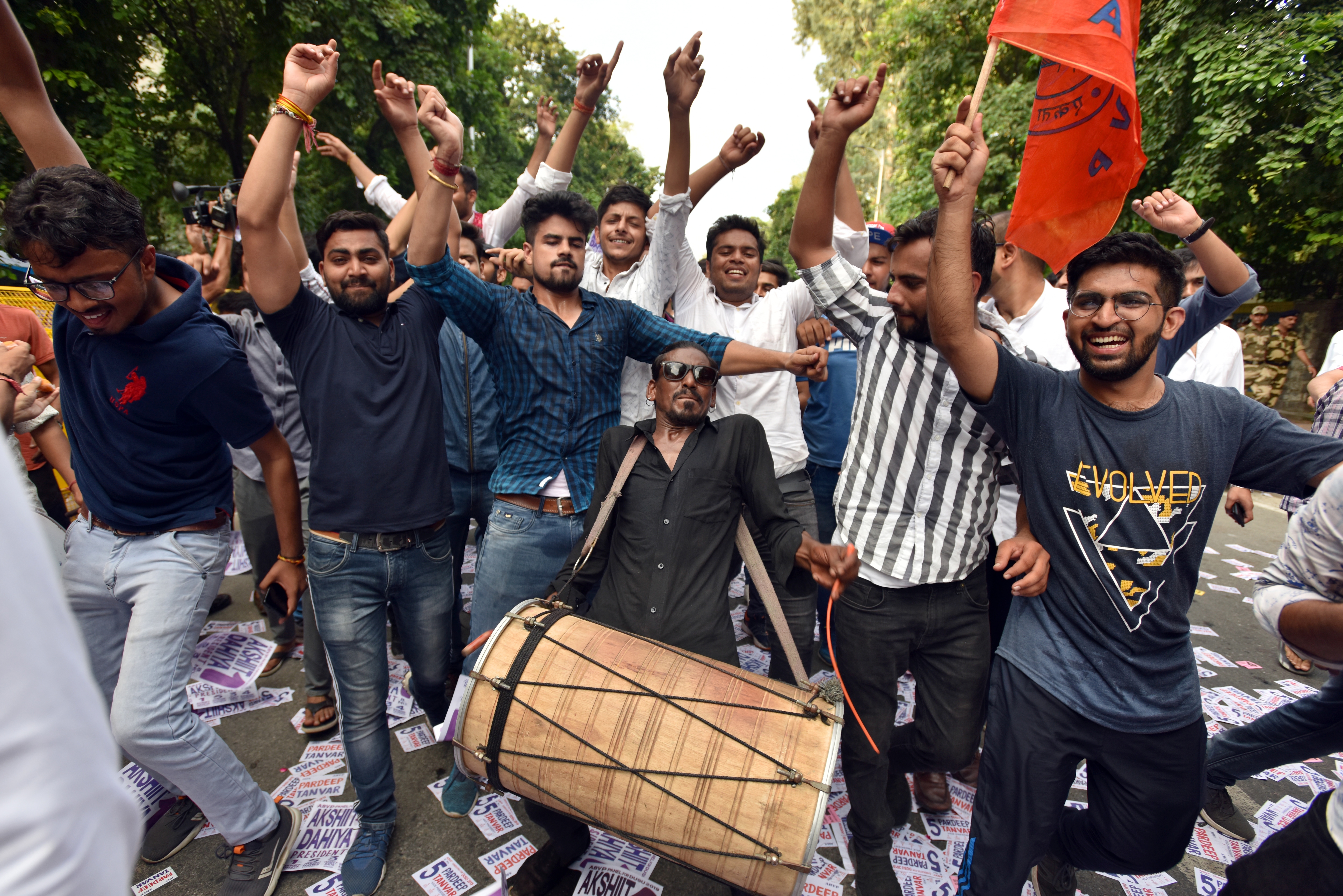 Delhi University Students Union elections are quite a popular event, and much more than just free food, cancelled classes and trip to amusement parks. (Photo: Sanchit Khanna/HT) Delhi University Students Union elections are quite a popular event, and much more than just free food, cancelled classes and trip to amusement parks. (Photo: Sanchit Khanna/HT)