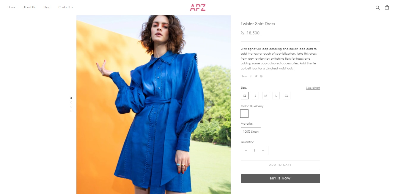 The dress Mira Rajput wore to a lunch date in Dubai with her friends.&nbsp; (shopapz.com)