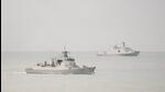 A PLA-N Luyang-class guided missile destroyer and a PLA-N Yuzhao-class amphibious transport dock vessel leave the Torres Strait and enter the Coral Sea. (REUTERS/FILE) A PLA-N Luyang-class guided missile destroyer and a PLA-N Yuzhao-class amphibious transport dock vessel leave the Torres Strait and enter the Coral Sea. (REUTERS/FILE)