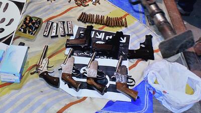 VIDEO GRAB----New Delhi, India - Dec. 26, 2018: A video garb shows several weapons and a cache of ammunition which were recovered by the National Investigation Agency (NIA) during its raids at 17 locations across Meerut, Lucknow, Hapur, Amroha and Seelampur in connection with its probe into a new Islamic State-inspired module, ‘Harkat ul Harb e Islam’, in New Delhi, India, on Wednesday, December 26, 2018. (Sanjeev Verma/HT PHOTO) VIDEO GRAB----New Delhi, India - Dec. 26, 2018: A video garb shows several weapons and a cache of ammunition which were recovered by the National Investigation Agency (NIA) during its raids at 17 locations across Meerut, Lucknow, Hapur, Amroha and Seelampur in connection with its probe into a new Islamic State-inspired module, ‘Harkat ul Harb e Islam’, in New Delhi, India, on Wednesday, December 26, 2018. (Sanjeev Verma/HT PHOTO)