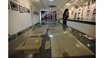A view inside the Museum and Archives Section of Indraprastha College for Women, in New Delhi, on April 20, 2022. (Raj K Raj / HT Photo) A view inside the Museum and Archives Section of Indraprastha College for Women, in New Delhi, on April 20, 2022. (Raj K Raj / HT Photo)