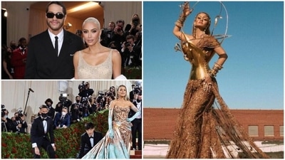 slim fit dress slacks Kim Kardashian (Kim K) Met Gala 2022 Dress Famed Gold Dress Iconic Cry   Hoprom