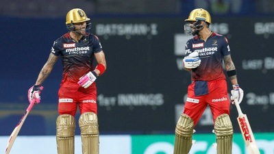 Faf Du Plessis and Virat Kohli of Royal Challengers Bangalore (PTI) Faf Du Plessis and Virat Kohli of Royal Challengers Bangalore (PTI)